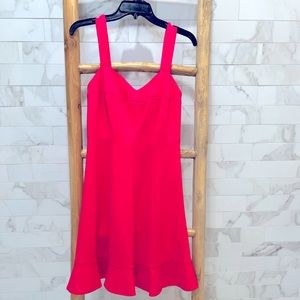 XS CeCe womens fit and flare fuchsia dress